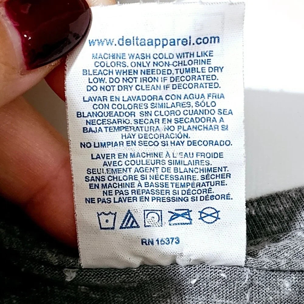 Grace Wins‎ Delta Apparel Womens T-Shirt Size S Gray~SS20.4 - Picture 3 of 4